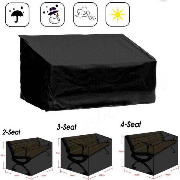 

2/3/4 seats waterproof chair cover garden park patio outdoor benchs furniture sofa chair table rain snow dust protector cover