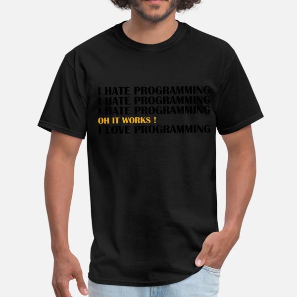 

programmer i hate programming gift coding t shirt men knitted tee shirt o-neck novelty cute fashion summer vintage shirt