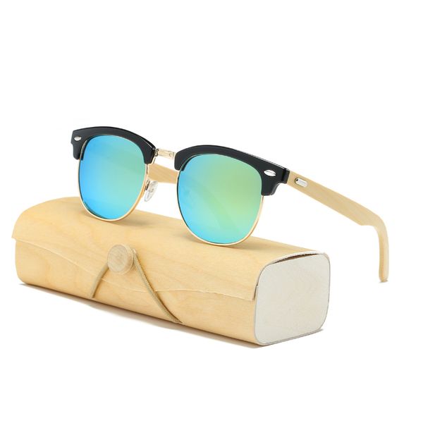 

wood sunglasses bamboo men women women sunglasses for men mirror sun glasses retro de sol masculino handmade with case, White;black