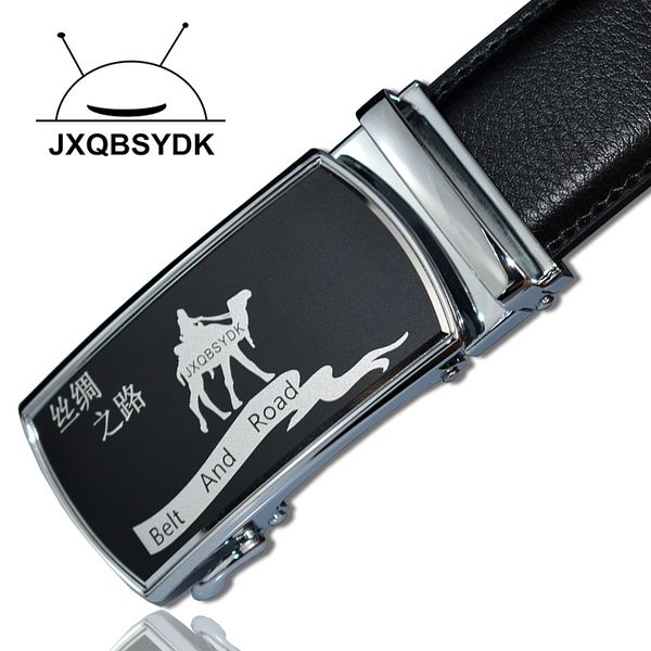 

2020 luxury belt for men china [belt and road] theme style designer men belts leather belts, Black;brown