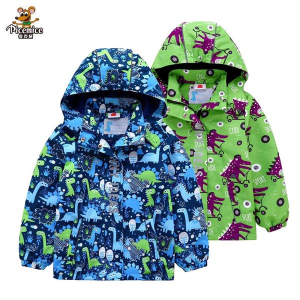 

warm waterproof boys jacket 2020 spring autumn baby windproof jackets boy coats child hooded children outerwear for 3-12 t lj200814, Blue;gray