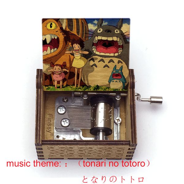 

keychains my neighbor totoro print hand-cranked music box tonari no theme gifts girl boy birthday present christmas, Silver