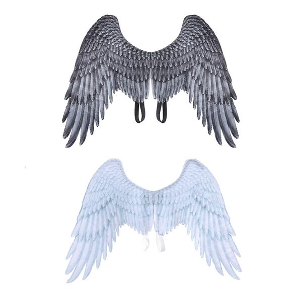 

halloween decoration non-woven fabric 3d angel wings halloween theme party cosplay costume accessories for adults, Silver