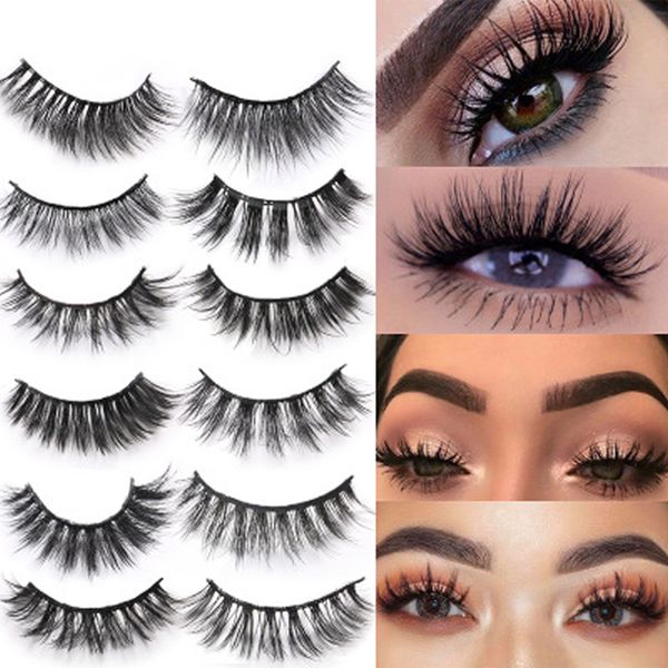 

fallen angel 3d soft faux mink hair false eyelashes natural messy eyelash crisscross extension eye makeup tools