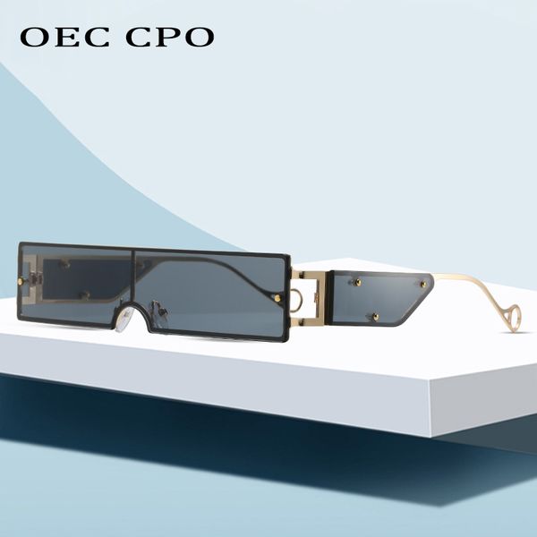 

fashion rimless rectangle sunglasses women men luxury metal one piece sun glasses female black shades eyewear uv400 glasseso497, White;black