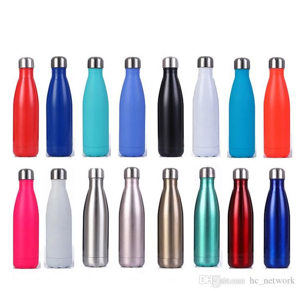

500ml stainless steel cola shape bottle vacuum water outdoor travel sports mug multi colors ing