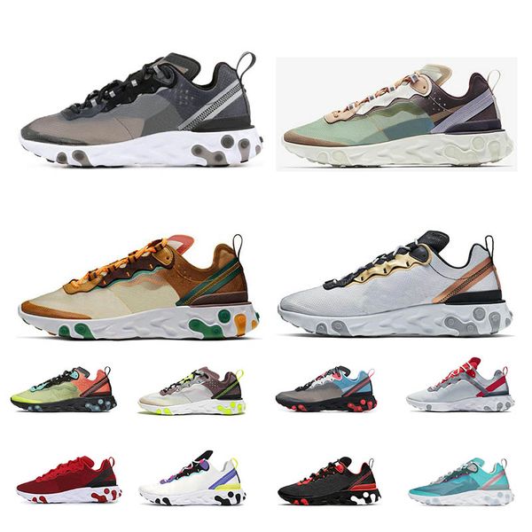 

react element 55 87 men women running shoes desert sand desert sand hyper fusion royal tint black orange peel bred sports sneakers