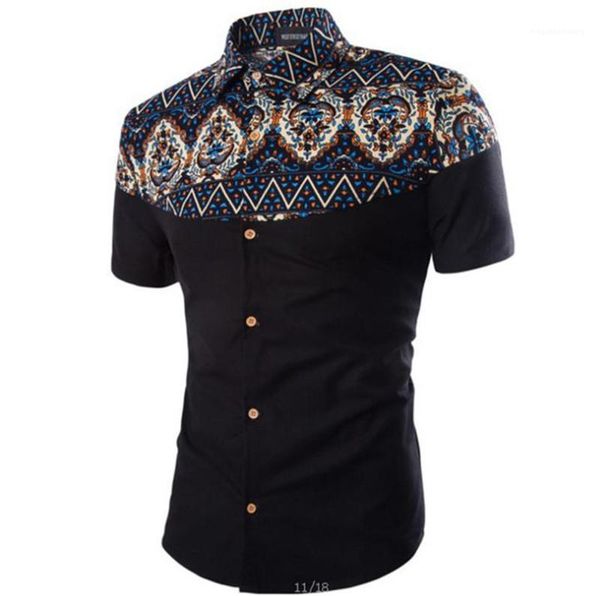 

classic homme tees casual lapel neck breathable cloth summer printed mens polo fashion, White;black