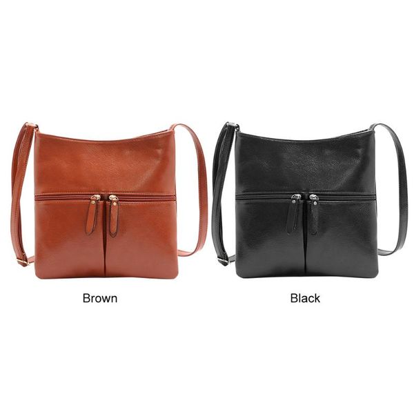 

women pu leather purse satchel cross body zipper shoulder bag female casual solid color messenger bag fashion design