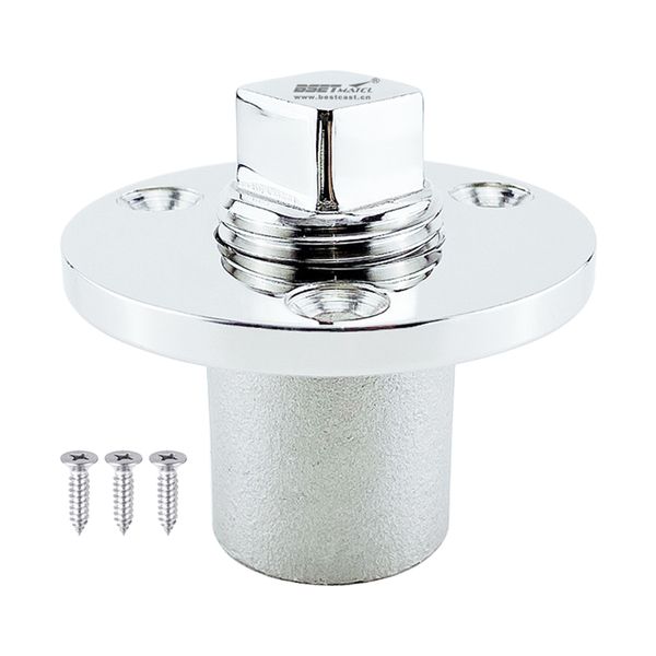 

boat deck floor drain fitting grate - 2\" marine 316 stainless silver