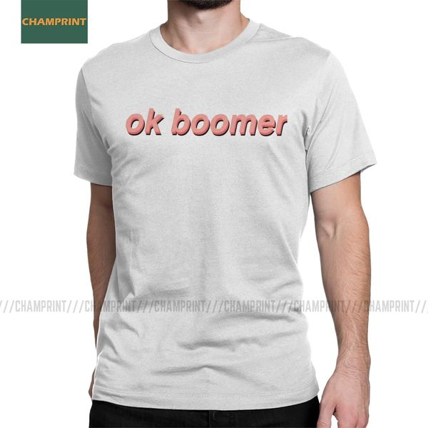 

men's ok boomer t shirts quote generation z okay meme 100% cotton clothes funny short sleeve tee shirt birthday gift t-shirt