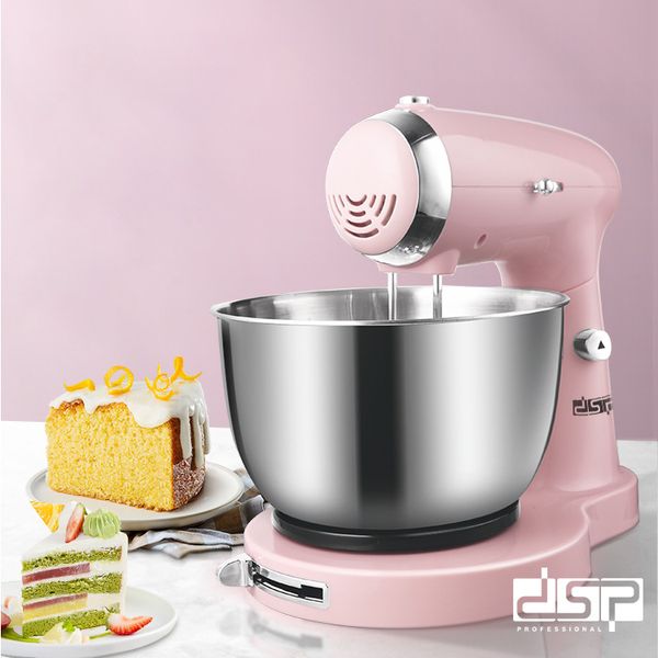 

3.2l stand mixer, stainless steel kneading machine, electric mixer with blender hook and wire whip, 350w, 5 speed
