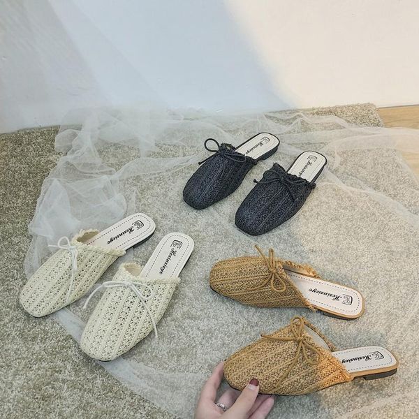 

flat bottom sandals slippers women shoes new summer 2020 shoes korean leisure and comfortable ladies slippers, Black