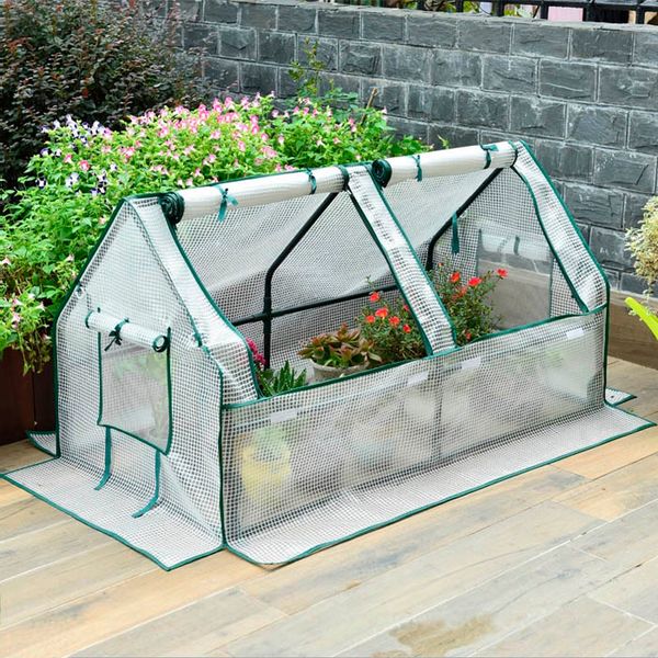

two-cell floor-to-ceiling garden greenhouse tunnel greenhouse mini greenhouse plant insulation shed seedling shed | kraflo garden supplies