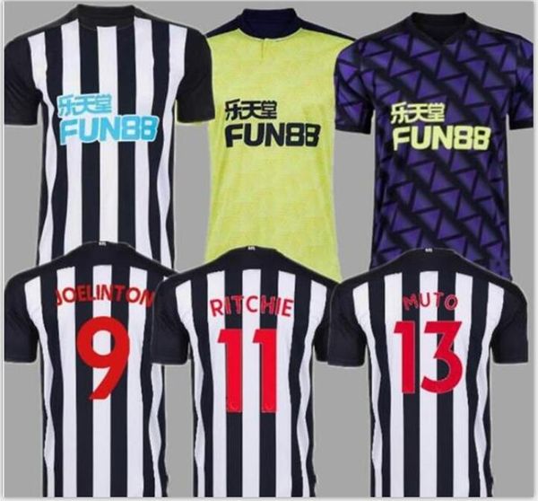

20-21 new castle united away soccer jerseys home joelinto perez men uniform 2020 united rondon shelvey football shirts quality, Black;gray