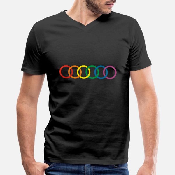 

lgbt pride кольца радужные тенниска мужчина индивидуальный 100% хлопок вокруг шеи basic solid anti-wrinkle дышащего спринг формального рубаш
