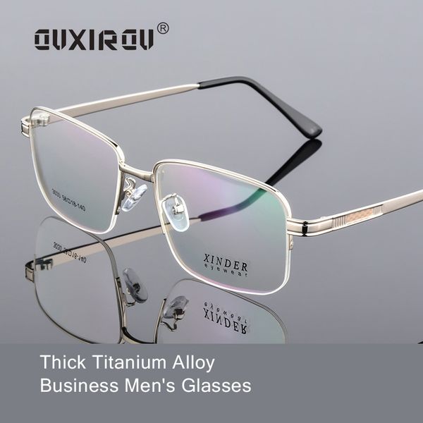 

fashion square memory titanium half frame eyeglasses men flexible optical glasses frame oculos de grau glasses s139, Black