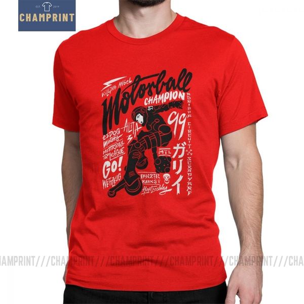 

battle angel t shirts man motorball champion alita t-shirt humor anime japan short sleeve clothes pure cotton tee shirt