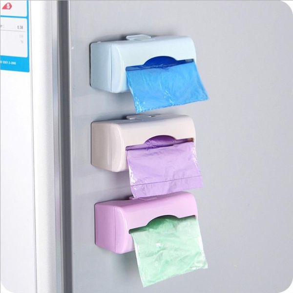 

1pc wall-mounted trash bag storage box plastic garbage bag storage container multi-purpose kitchen gadgets bathroom organization