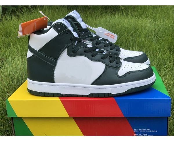 

аутентичный sb dunk sp high pro зеленый идущие спорты кроссовок темно-зеленый белой мужчины женщины скейтборд тренер обувь
