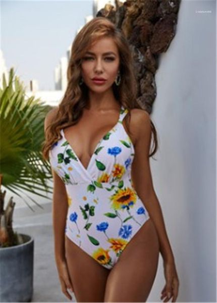 

bikini fashion women swimwear floral print designer women swimsuits slim one piece sets casual summer, White;black