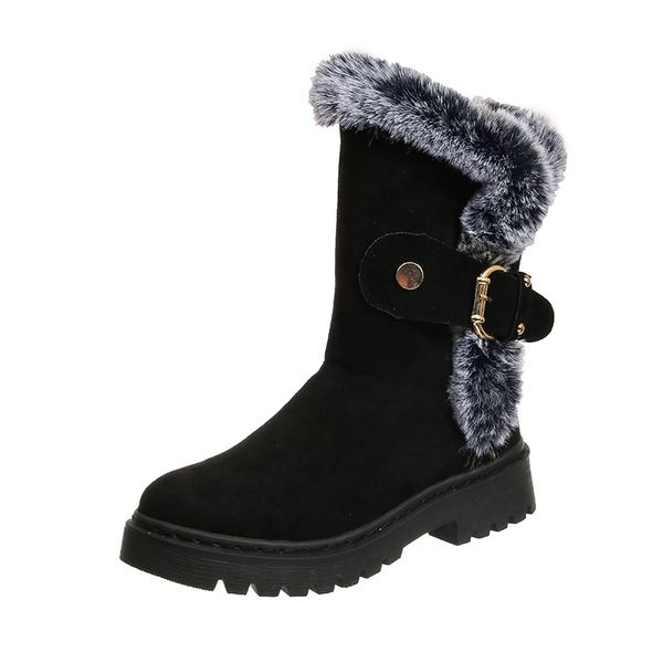 

pupuda winter boots women outdoor snow boots korean women black casual female shoes 2020