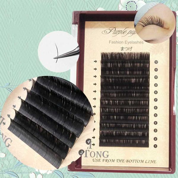 

false eyelashes silk flat lashes ellipse lash split tip profession soft matte eyelash extension light weight professionals c/d curl