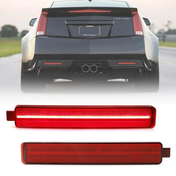

2pcs красный объектив led задний бампер отражатель света для 2008-2013 cts cts-v
