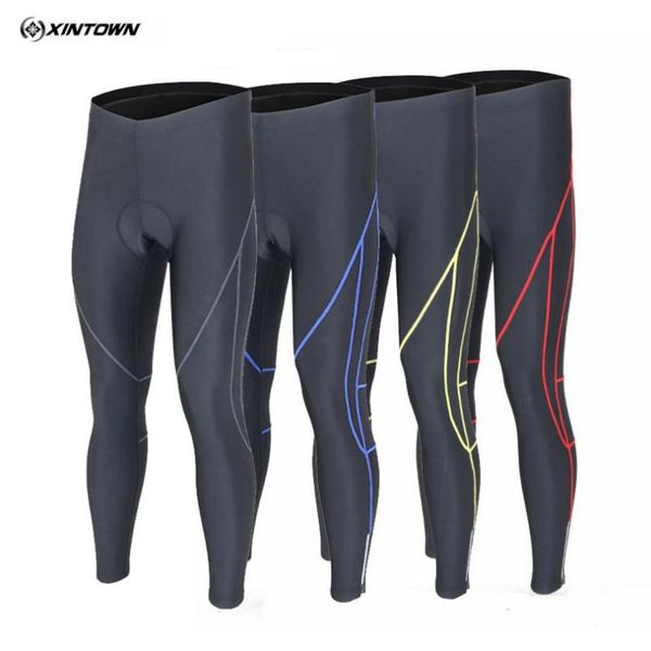 

2020 xintown team outdoor cycling ropa ciclismo winter men bike bicycle pants gel 3d padded tight trouser 4-colors, Black;blue