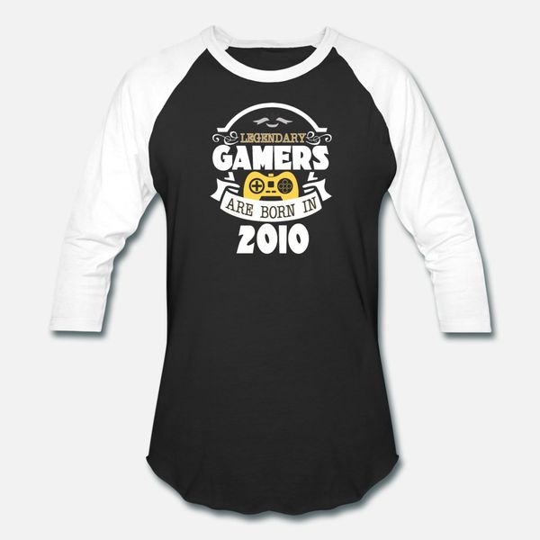 

legendary gamers are born in 2010 t shirt men customize short sleeve s-xxxl clothes fit comical summer unique shirt