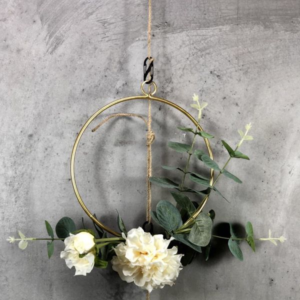 

hanging wreath iron art wedding garland pendant engagement geometric birthday