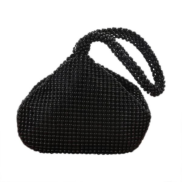 

evening bags simple handmade women's handbags aluminum beads handbag satin european and american style banquet clutch