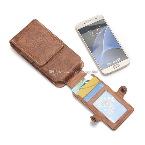 

universal holster belt clip id card waist man leather case for iphone 11 xr xs max x 8 7 6s plus samsung s10 s8 s9 plus note 8 9