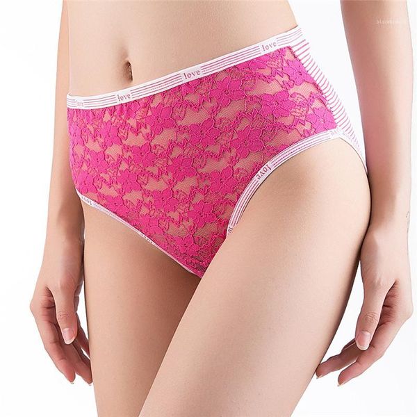

casual high waist panties womens floral lace hollow out everyday comfortable briefs designer love underwear womens, Black;pink