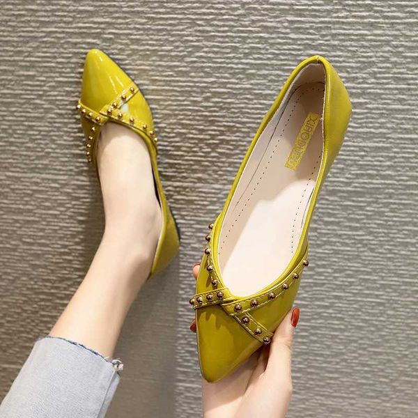 

2020 new ladies flat shoes casual shoes woman comfortable pointed toe flat spring autumn brand women shoe zapatos w33-32, Black