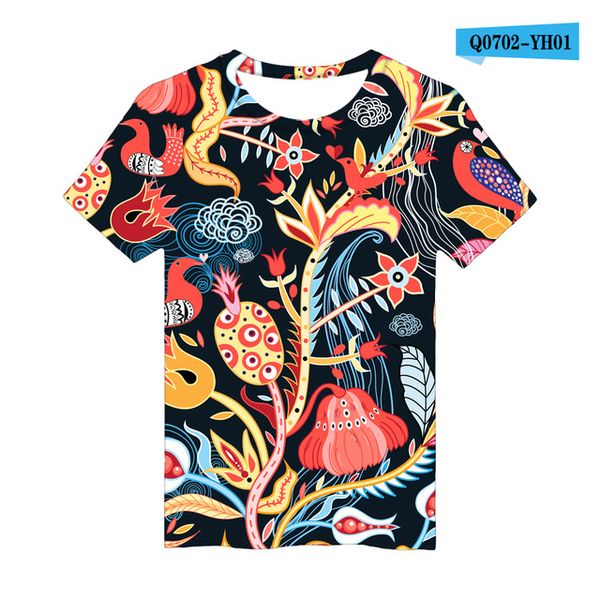 

orchid flowers men summer cotton 3d print shirts funny funny graphic men clothing