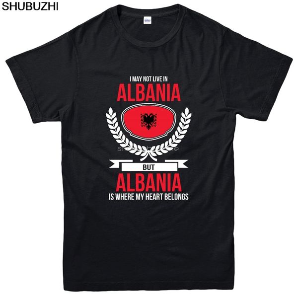 

cotton new fashion summer short sleeve albania, my heart belongs to albania country love tee casual t shirts sbz5535