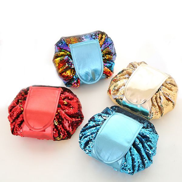 

makeup brushes waterproof women bags quick drawstring cosmetic bag for travel ladies pouch beauty storage case toiletry tool kit