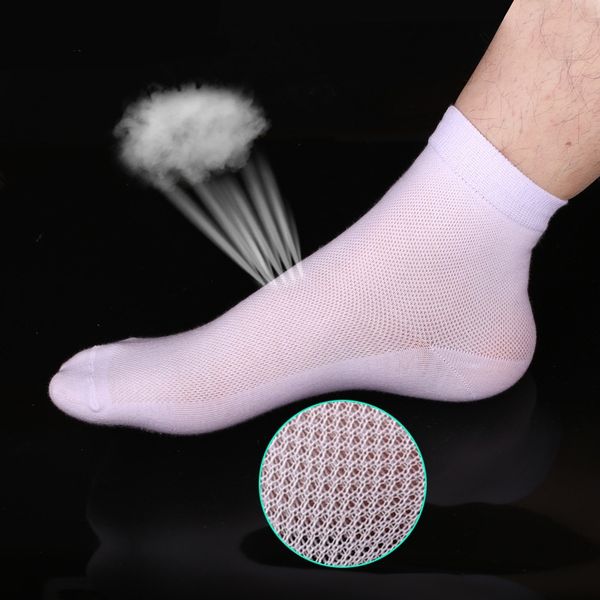

5 pairs/lot summer new mens socks cotton mesh breathable men's business socks, Black