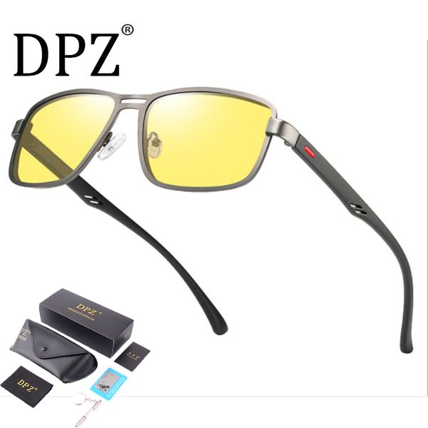

2020 dpz new retro box men's pilot sunglasses 5925 graced night vision goggles classic polarized sunglasses uv400, White;black