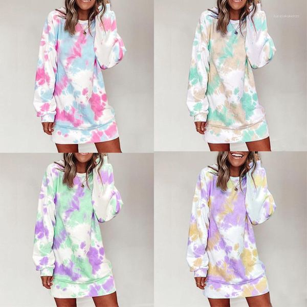 

hoodies casual long sleeve loose hooded sweatshirt pullover new women designer clothing tie dyed women, Black