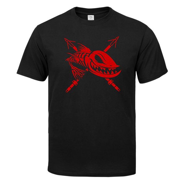 

harajuku cotton skeleton bow fish fishing print short sleeve men t shirt casual mens tshirt 2019