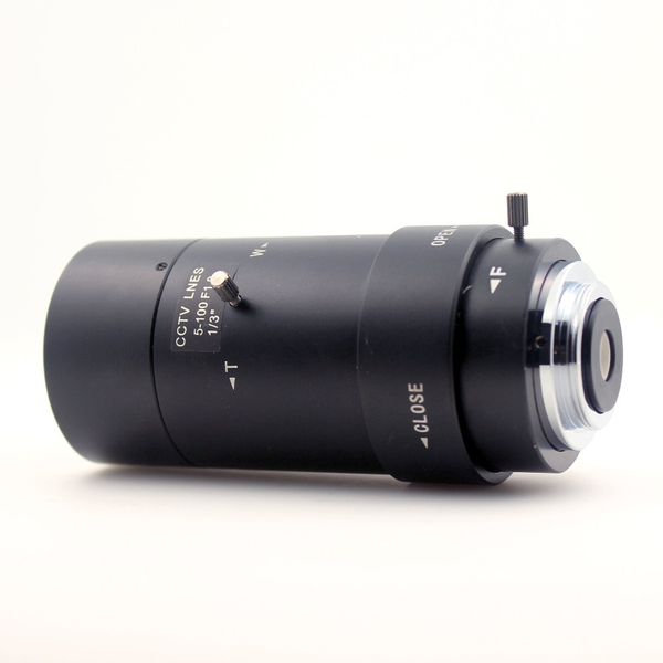 

new 5-100mm cs f1.8 lens 1/3" varifocal zoom manual iris zoom lens for security cctv camera