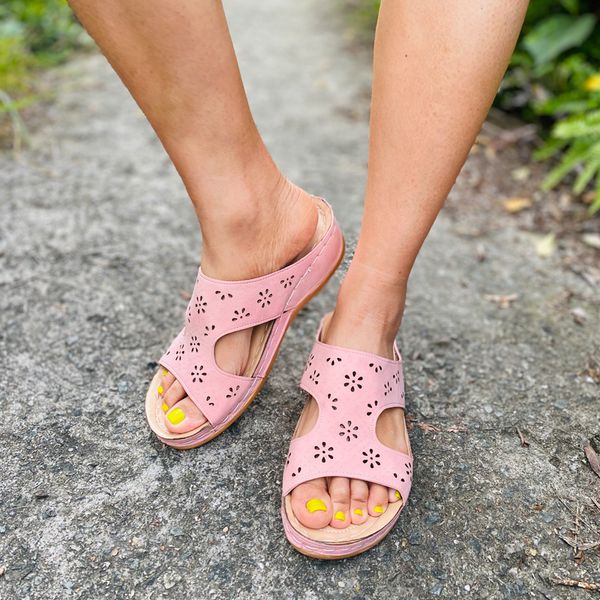 

2020 summer women slippers gladiator flower shoes wedges platform flip flops beach mules ladies slides sandals zapatos de mujer, Black