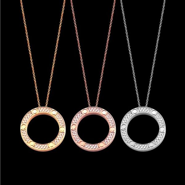 

necklaces foreign trade nail full diamond ring necklace, Golden;silver
