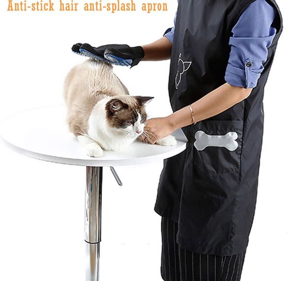 

nylon pet beautician work clothes apron for dog cat bath hairdressing grooming anti sticking smock clothes pet store robecolla