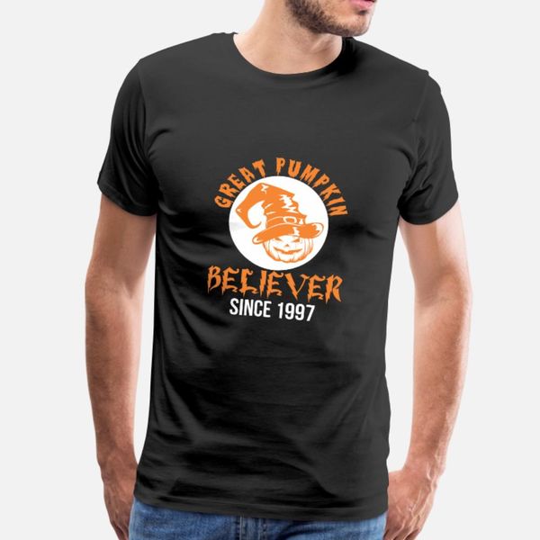

halloween great pumpkin believer since 1997 t shirt men printed tee shirt o neck cool graphic authentic summer style outfit shirt