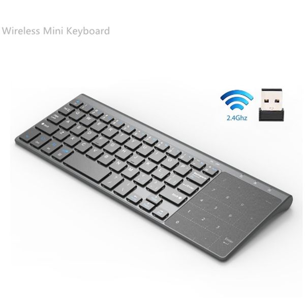 

thin 2.4ghz usb wireless mini keyboard with number touchpad numeric keypad for android windows tablet desklappc