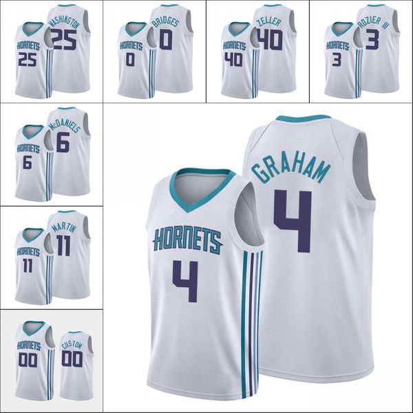 

charlotte hornets men devonte' graham cody zeller p.j. washington terry rozier iii jalen mcdaniels nba white custom jersey, Black