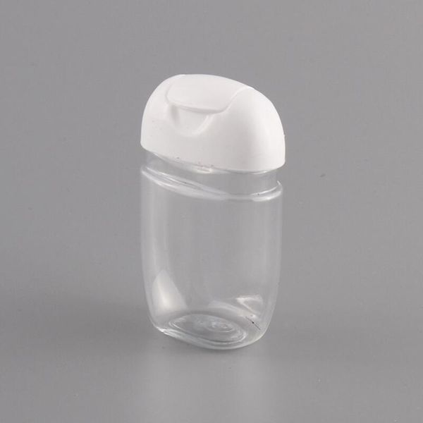 

30ml hand sanitizer bottle pet plastic half round flip cap bottle children's carry disinfectant hand sanitizer bottle lx2866